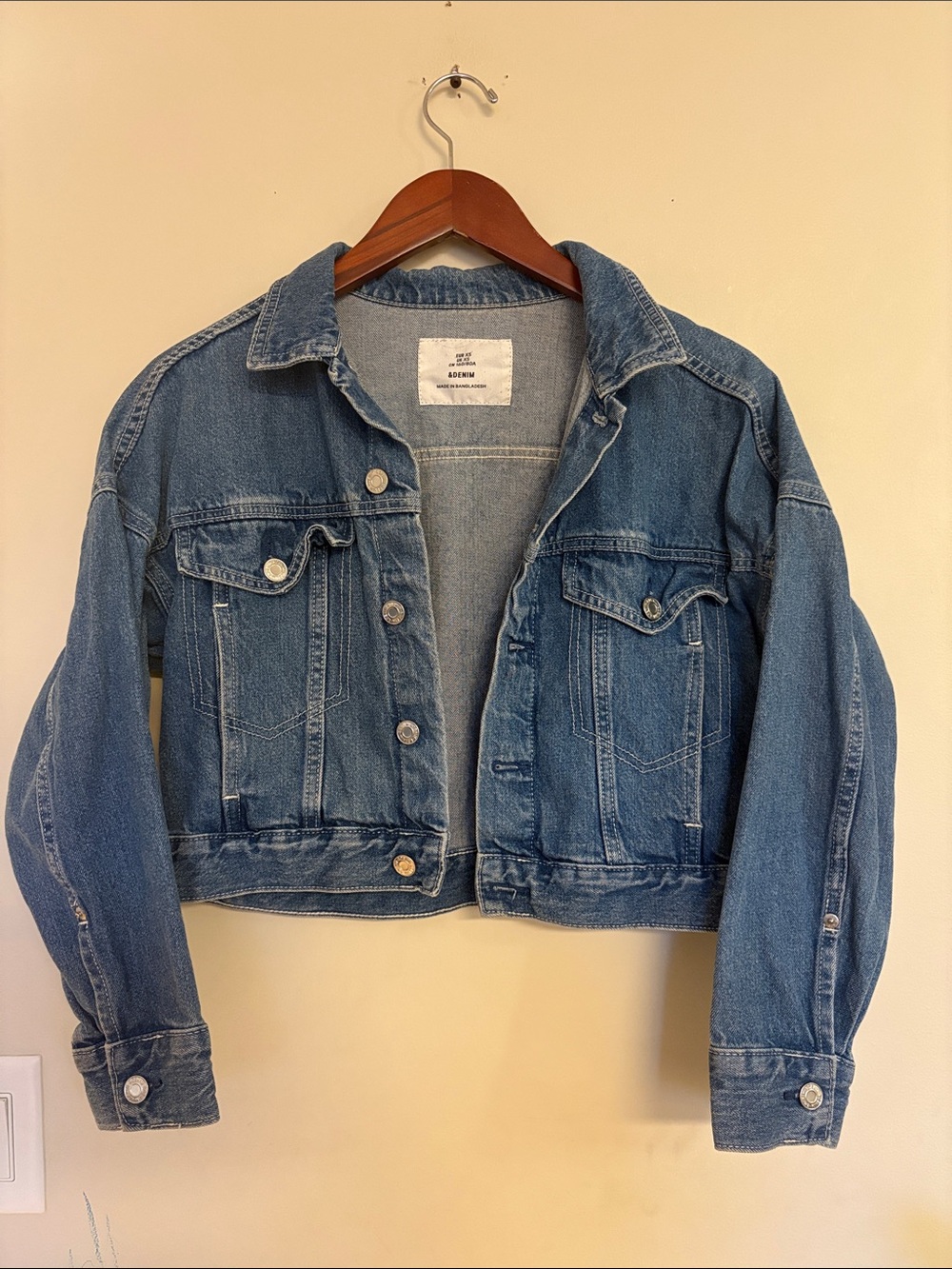 Boxy Blue Denim Trucker Jacket - Women